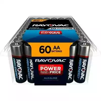 Rayovac High Energy AA Batteries (60 Pack) Double A Batteries • $20