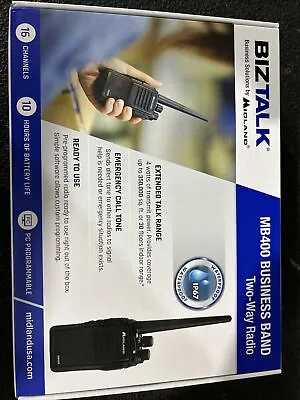 Midland MB400 Portable Two Way Radio IP67 Waterproof • $79.99