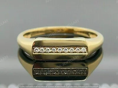 Men's Wedding Band Ring 1.00 Ct Round Cut White Diamond 14k Yellow Gold Finish  • $104.93