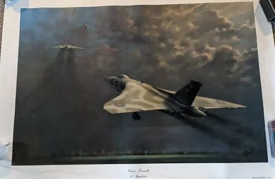 £20 • Buy Vintage 1987   Large Photo Print Of 2 X RAF VULCAN Aircraft  G. Lea MOD UK 