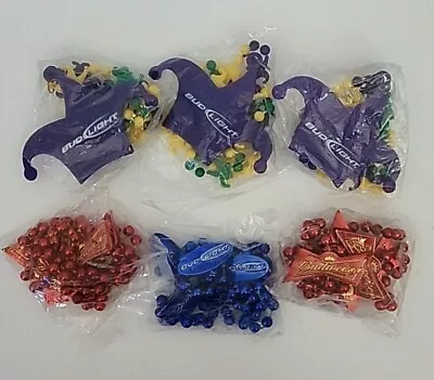 Budweiser Bud Light Mardi Gras Party Beads Lot Of 6 Sealed • $14.95