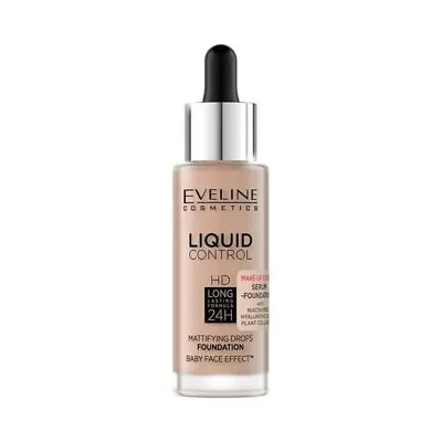 Eveline Liquid Control HD Foundation Niacinamide In Dropper No. 025 32ml • £11.98