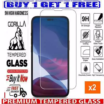 Gorilla Tempered Glass Screen Protector For IPhone 14 Pro Max 12 11 XR 13 SE2022 • £1.99