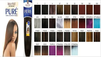 Milky Way Pure Yaki Human Hair Weave - 12” • £26.99