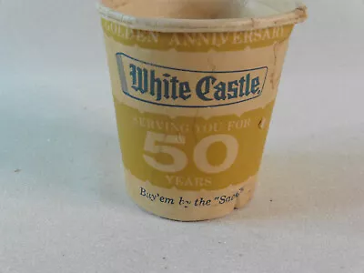 Vintage 50th Anniversary White Castle Wax Paper Cup 1971 Lily Cup • $19.99