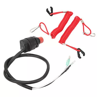 Marine Outboard Emergency Kill Switch Safety Lanyard PVC+ABS For Yamaha • $32.36