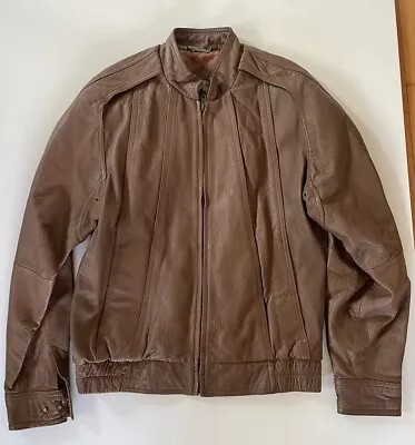 Men's Members Only Grand Prix Leather Jacket Size 38 • $45