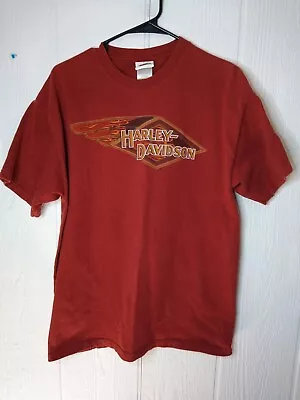 Harley-Davidson Napoleon Ohio Men's L T-Shirt Short Sleeve Rust Orange Cotton  • £16.37