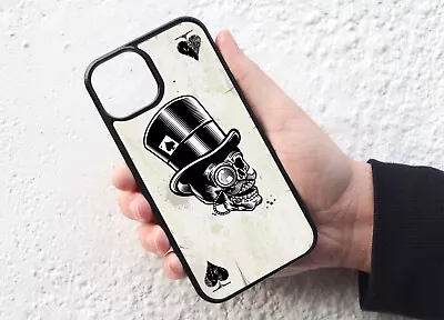 Gentleman Top Hat Skull Ace Of Spades Playing Card Phone Case Cover • £9.95