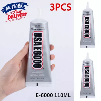 E-6000 Glue X3 With Tip Adhesive 110ml Pendant Jewellery Art Craft • $26.86