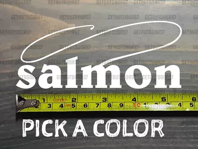 Salmon Sticker Decal Fly Fishing Fish Coho Red Chinook King Sage XO • $4.99