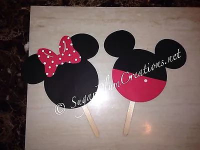 Minnie Mouse Or Mickey Mouse 5.25  Die Cut Baby Shower Or Birthday Decoration • $1.75