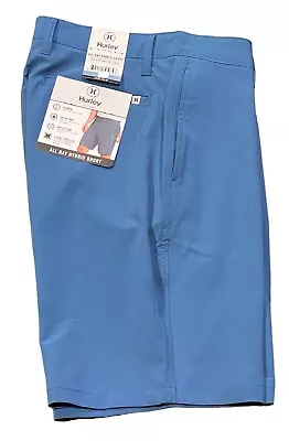 $50 Men Hurley All Day Hybrid Quick Dry 4-Way Stretch Reflective Blue Shorts 32 • $12.90