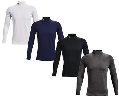 Under Armour Mens UA ColdGear Armour Fitted Mock Shirt 1366066 - New • $29.80