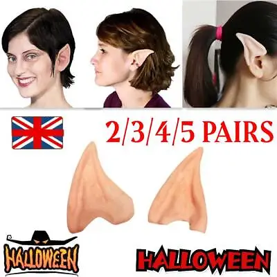 £3.59 • Buy Elf Fairy Ears Halloween Party Costume Easy Fit Latex Hobbit Spock Fancy Dress