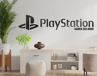 PlayStation Inspired Wall Art Vinyl Decal Sticker Gaming Bedroom Personalised • £9