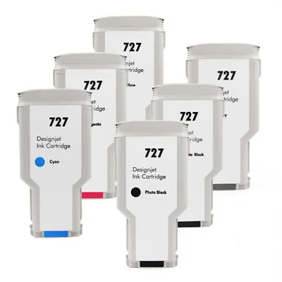 $366 • Buy 6*300ML For Hp 727 Compatible Ink Cartridge For HP T920 T1500 T2500 Printer