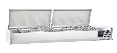 2000 Mm TOPPING COUNTER BAR FOOD PREPERATION DISPLAY SHELF FRIDGE With FLAPTOP   • £759