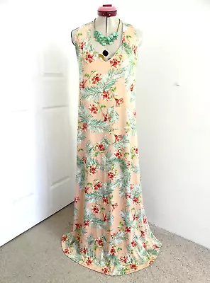 CROSSROADS Peach Floral Maxi DRESS Size 18 NWT NEW Ring Back Tropical Holiday • $20