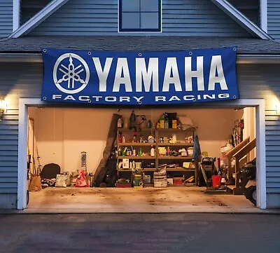 Yamaha Motorcycle 2X8 Ft Banner Racing Motocross Show Man Cave Wall Decor Sign • $17.95