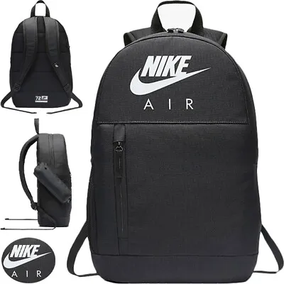 NIKE AIR Sports Backpack Travel Rucksack Black Adjustable Shoulder Straps New • £27.99