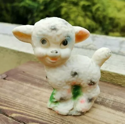 Vintage Mexican Rubber Squeaky Toy Baby Lamb Squeeze Toy Mexico • $9.99