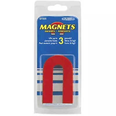 Red Cast Alnico 5 U-Shaped Magnet With Keeper 1-3/16  Wide 2  Tall 1/4  Thic • $16.25