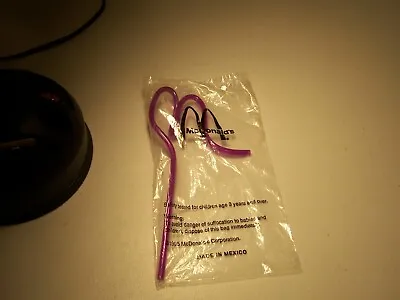 1995 McDonald's M Shaped Plastic Bendy Straw Purple Sealed • $13.40