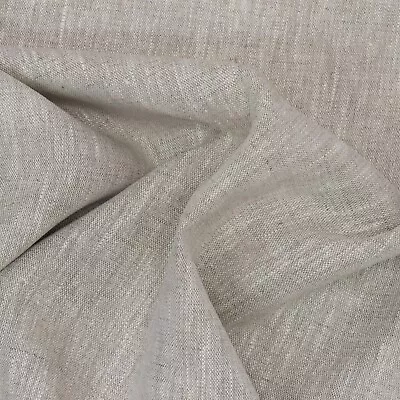 Provence 100% Linen Natural Stone Fabric Rustic Curtains Upholstery Per Metre • £18.95