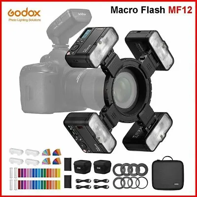 Godox MF12 K2 K4 Macro Flash Mini Speedlight 2.4G Wireless For Nikon Canon Sony • £110.99