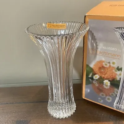 Nachtmann Lead Crystal Vase ALLEGRO Ribbed Pattern 7 1/4  NEW • $44.52