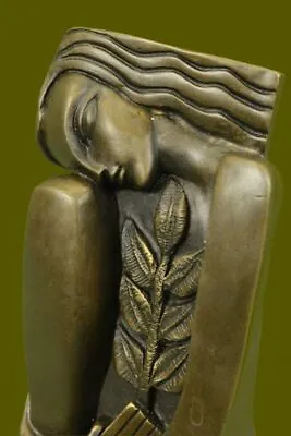 Signed Salvador Dali Abstract Woman Bronze Marble Base Figurine Hot Cast Artwork • $179.50