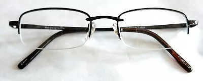 (2 PACK) Magnivision MASON  Brown 1/2 Frame Reading Glasses(M255)Choose Strength • $14.99