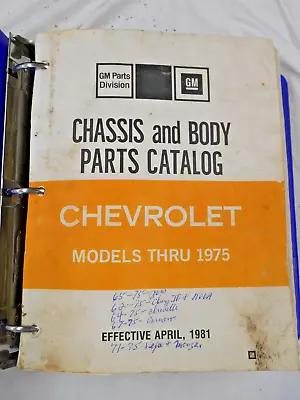 Genuine 1962-75 Chevy Camaro Nova Chevelle Vega 81 Chassis & Body Parts Catalog • $165