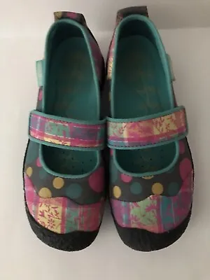 Keen”Harvest” Mary Jane’s Polka Dots Canvas Shoes Size 6.5 Medium 1007741 Nice • $35.99