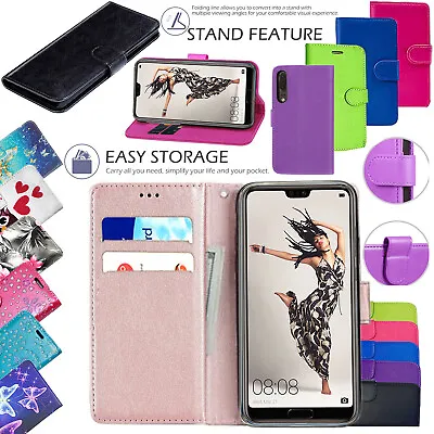 £2.99 • Buy For Huawei P20 P20 Lite/ P20 Pro Smartphone Wallet Flip Leather Phone Case Cover