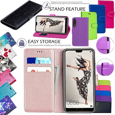 For Huawei P20 P20 Lite/ P20 Pro Smartphone Wallet Flip Leather Phone Case Cover • £3.35