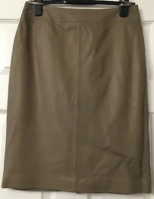 M&s Autograph Exclusive Leather Zip Skirt ~ 12 • £39.99