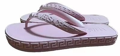 Versace Greca Women's Candy Pink  Flip Flops Shoes Size 40 • $199