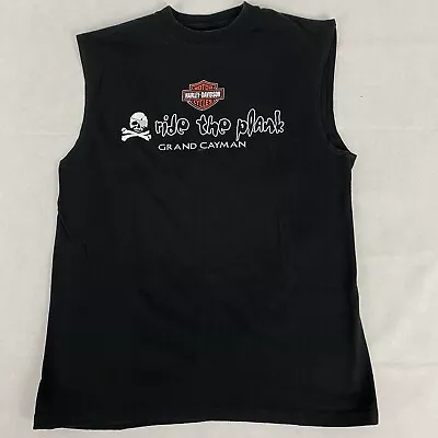 Harley-Davidson Grand Cayman Sleeveless Cut Off T-Shirt Men's L Ride The Plank • $12.95