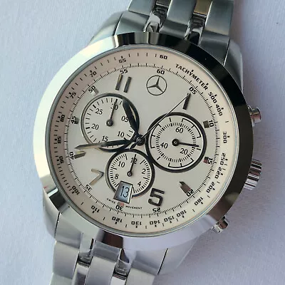 Mercedes Benz Classic Sport Car Accessory Swiss Movt Luxury Chronograph Watch • $516.75