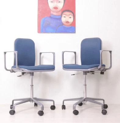 £195 • Buy One Single Office Swivel Chair Suporto By Hille Grey With Blue Upholstery Hille
