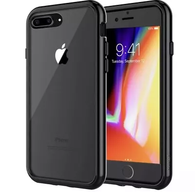 JETech Case For Apple IPhone 8 Plus & IPhone 7 Plus Shock-Absorption - Black • £2.95