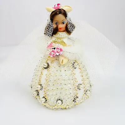 Vintage Li'l Missy Bride Handmade Beaded Doll Waco #13304 Hand Crafted 1970s • $12