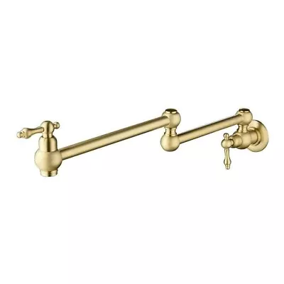 Wall Mounted Pot Filler With Double Handle In Brushed Gold (Read) • $48.04