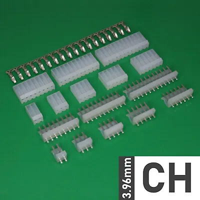 CH 3.96mm Plug + Socket + Crimps 2-12p Connector B2W (Molex 5239/KK396 Style) • $9.10