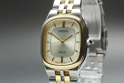 [Near MINT] Seiko Dolce 8J41-0AA0 Quartz Rectangle Mens Vintage Watch From JAPAN • $119.99