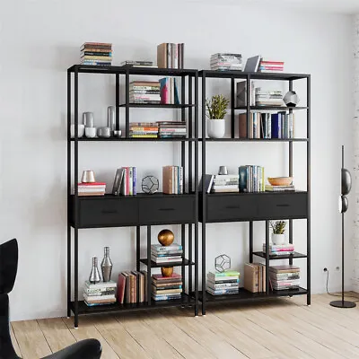 6 Tier Tall Bookcase Wooden BookShelf Shelves Book Magazine Storage Living Room • £89.91