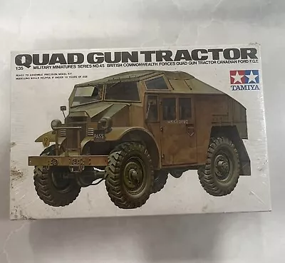 Quad Gun Tractor British Forces 1:35 Model Kit TAMIYA 35045 FACTORY SEALED • $24.50