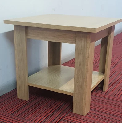 £20 • Buy Small Oak Sofa Side Table Coffee End Table 2 Tier Shelf Unit Living Room Bedroom